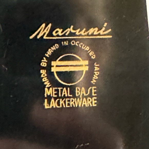 Set of 5 vintage laquerware/enamelware Maruni Japan - Picture 4 of 6